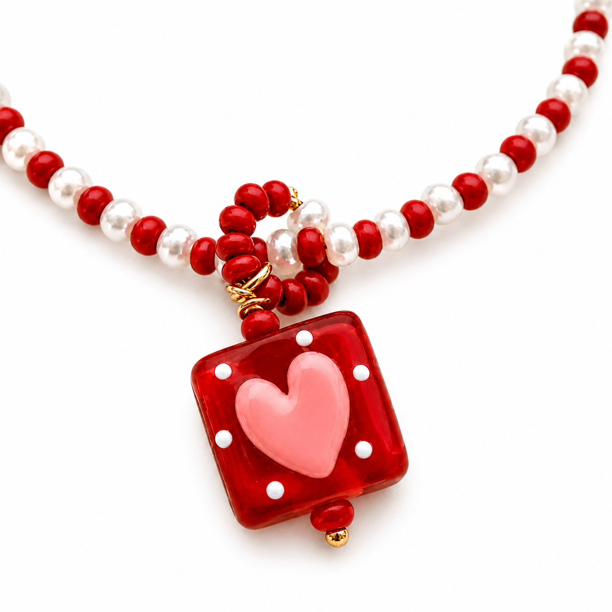 Girocollo La dolce vita- Ciondolo Cuore Rosa