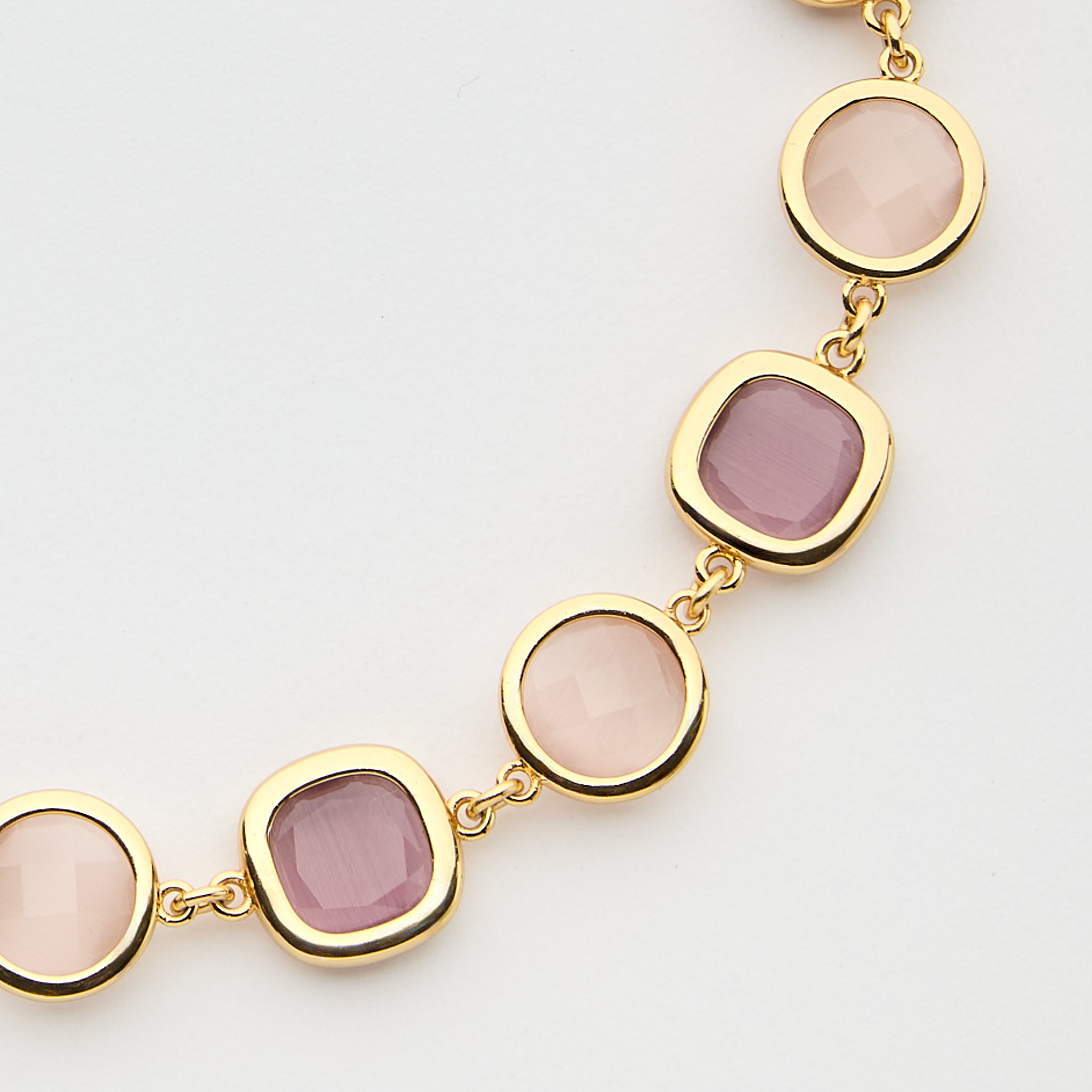 Choker Rond Carrè Nude e Malva Oro