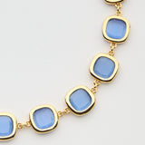 Choker Carrè Azzurro Oro