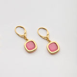 Orecchini Pop Fucsia Oro
