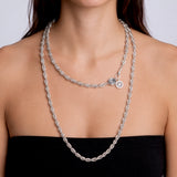 Collana Lunga Broadway Argento