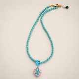 Girocollo La dolce vita - Fiore azzurro