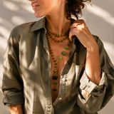 Collana Rosario Katia verde oliva
