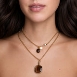 Collana Lunga Tile Biscotto Oro