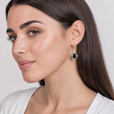 Orecchini Pop Nero Argento