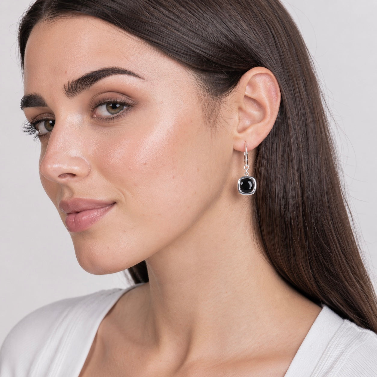 Orecchini Pop Nero Argento
