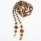 Collana rosario marrone screziato Katia