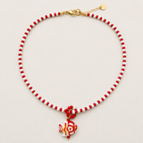 Girocollo La dolce vita - pesce bianco/rosso