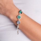 Bracciale Smeraldo Argento