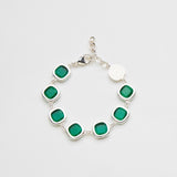 Braccialetto Smeraldo Argento