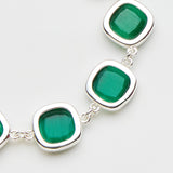 Braccialetto Smeraldo Argento