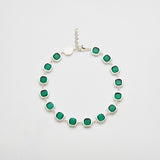 Choker Carrè Smeraldo Argento