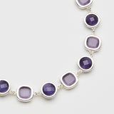 Choker Rond Carrè Glicine e Viola Argento