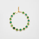 Choker Rond Carrè Bottiglia e Smeraldo Oro