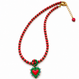 Girocollo La dolce vita - Cuore verde/rosso