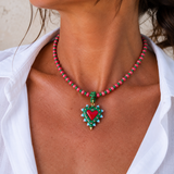 Girocollo La dolce vita - Cuore verde/rosso