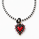 Girocollo La dolce vita- Ciondolo Cuore Rosso/Nero