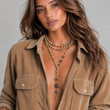 Collana Rosario Nocciola Screziato Katia
