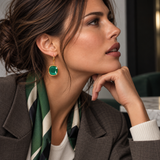 Orecchini Bold Smeraldo Oro