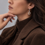 Orecchini Pop Biscotto Argento