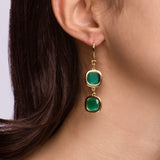 Orecchini Link Smeraldo Oro