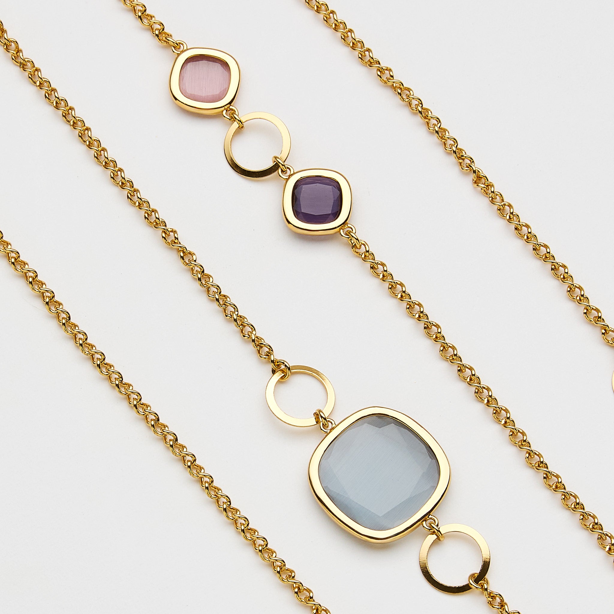 Collana Lunga Moiré Iris Oro