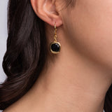 Orecchini Pop Nero Oro