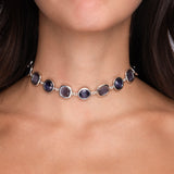 Choker Rond Carrè Glicine e Viola Argento