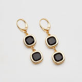 Orecchini Link Nero Oro