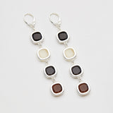 Orecchini Grid Animalier Argento