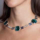 Girocollo Switch Smeraldo Argento