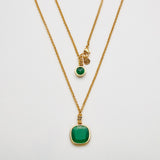 Collana Tile Smeraldo Oro