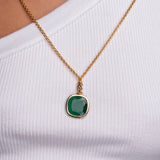 Collana Tile Smeraldo Oro