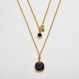 Collana Tile Nero Oro