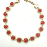 Choker Rond Carrè Rosso Oro